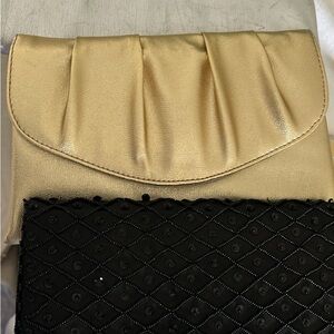 Gold and Black Textured Clutches